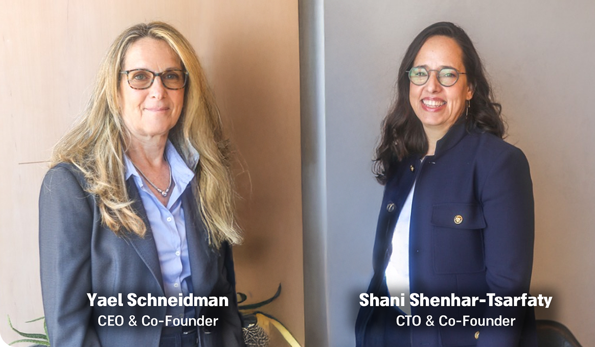 Accurine CEO and Co-Founders: Yael Schneidman (on the left) and Shani Shenhar Zarfati (on the right)